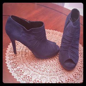 Blue Suede Booties